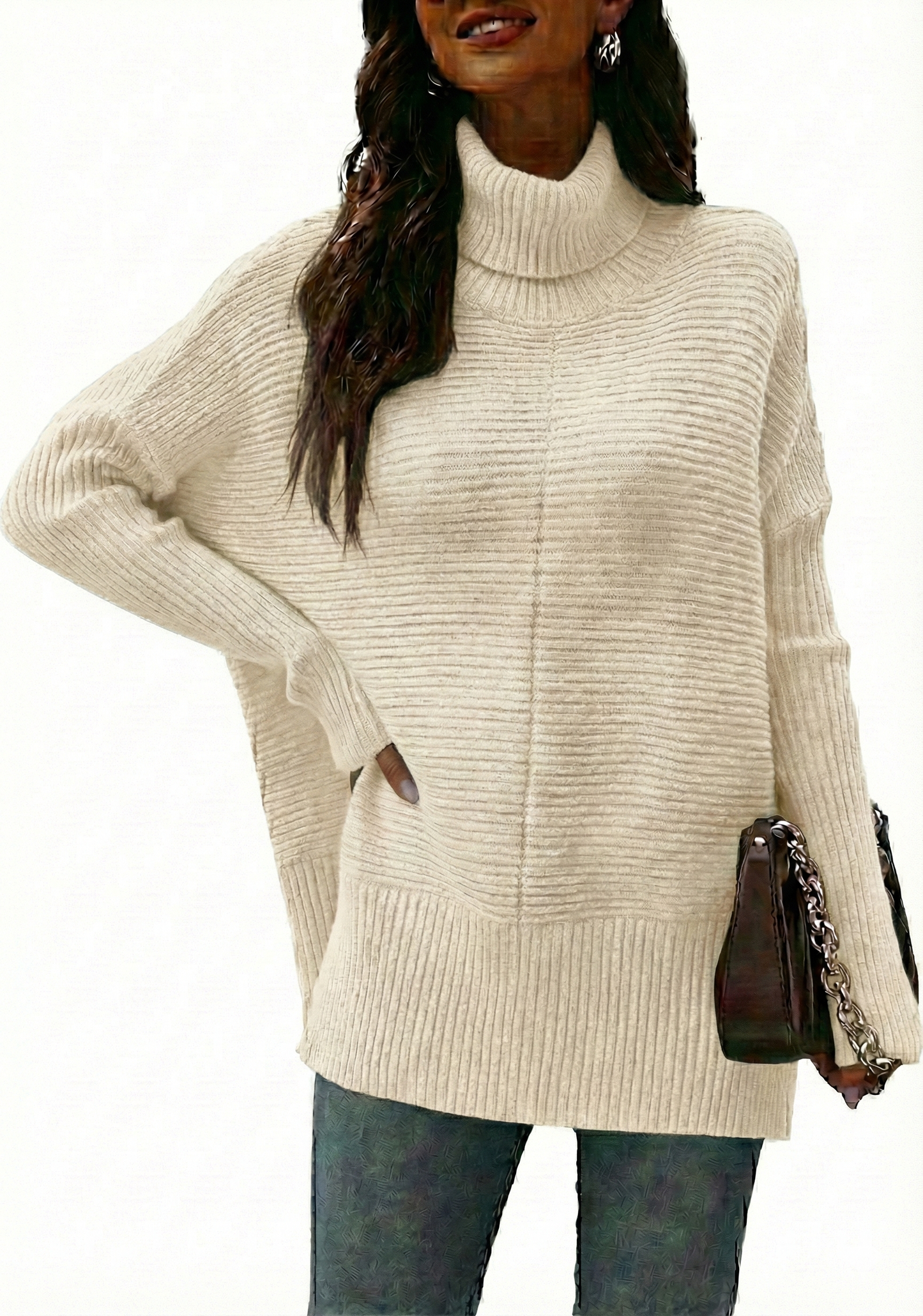 Le Col Roulé Sculptant : Maille Texturée