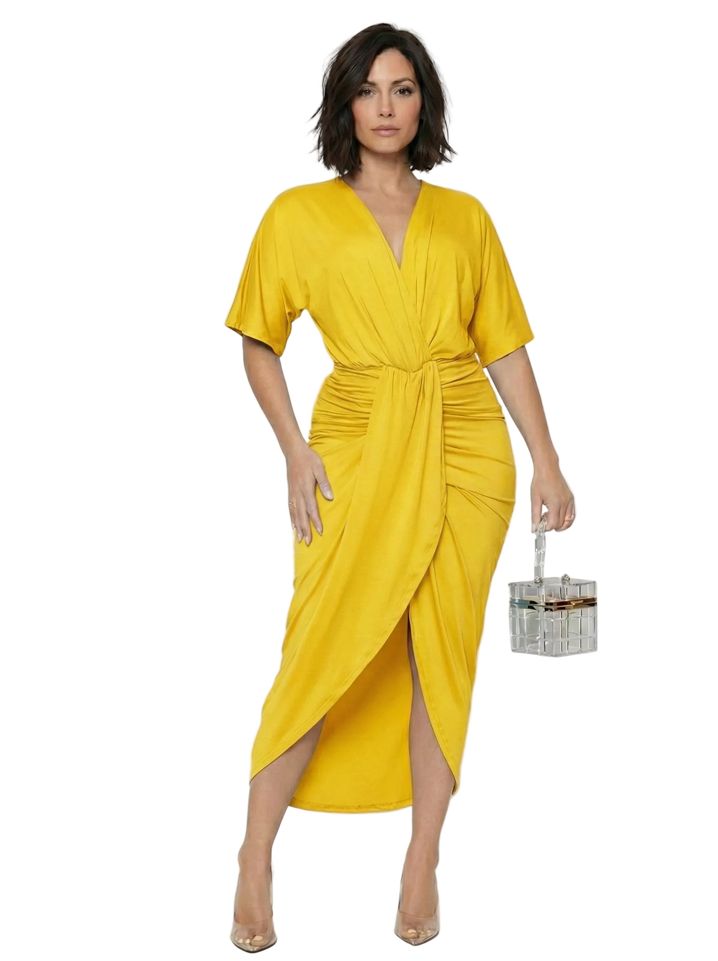 La Robe Silhouette Parfaite | Conception Drapée & Nœud Sculptant