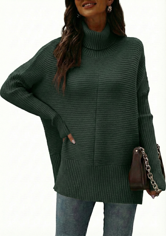 Le Col Roulé Sculptant : Maille Texturée