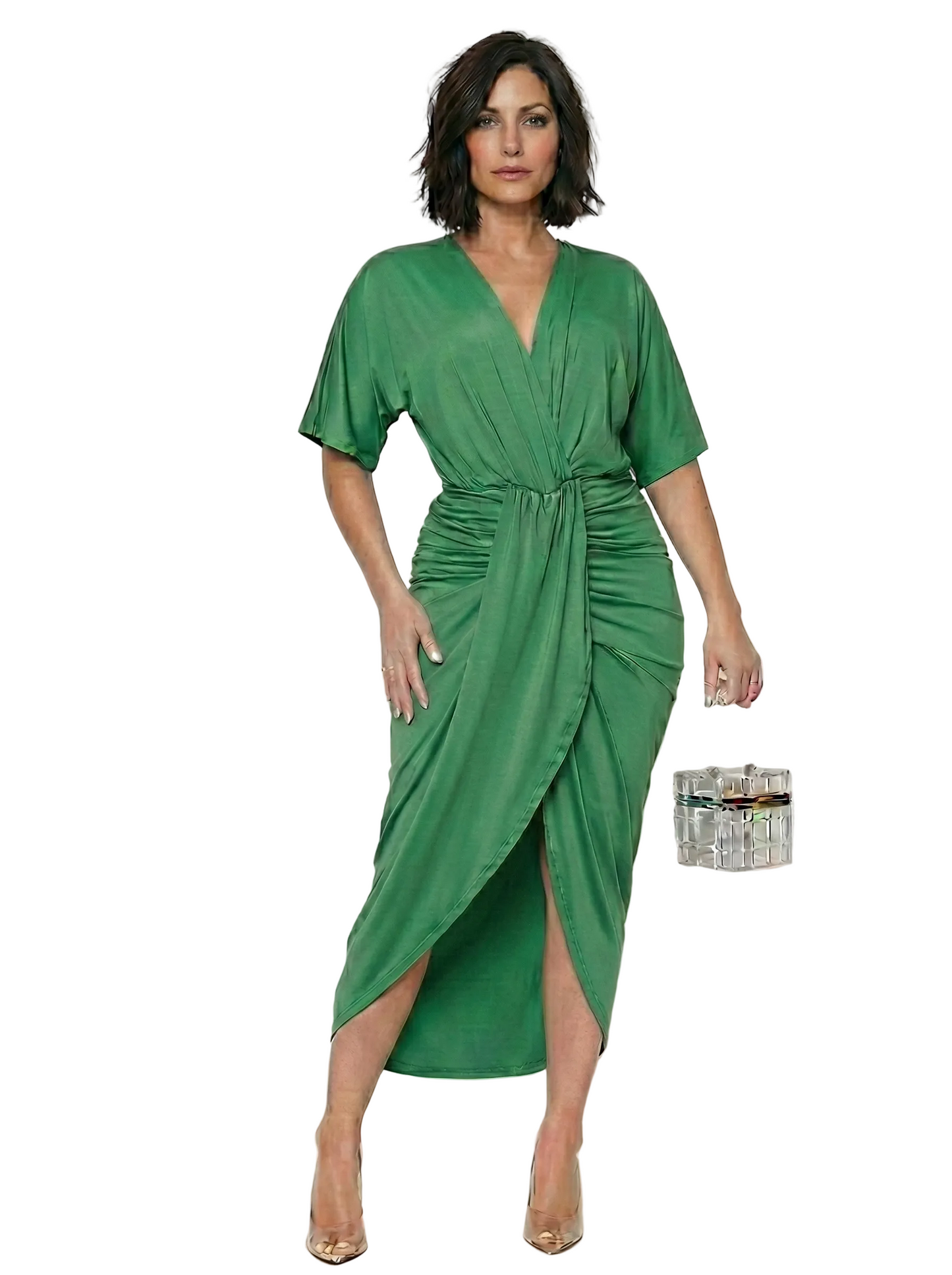 La Robe Silhouette Parfaite | Conception Drapée & Nœud Sculptant